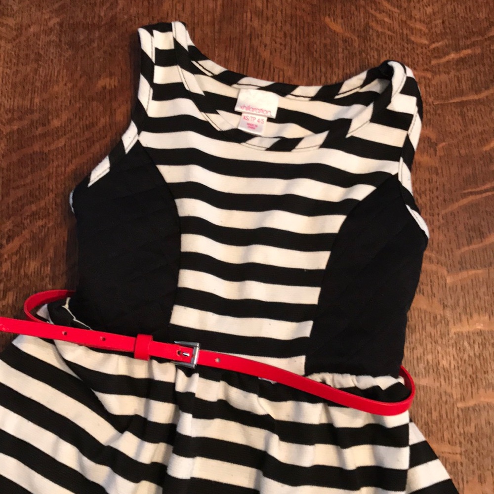 Black and White striped dress